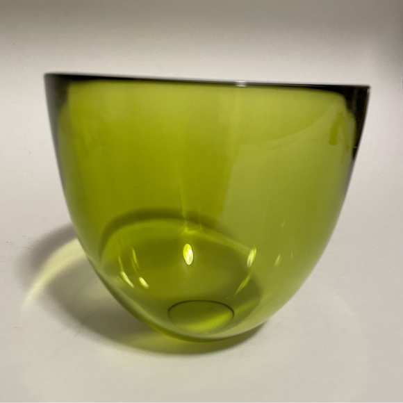 Orrefors Lime Green Bowl 4” Swedish - Picture 11 of 16